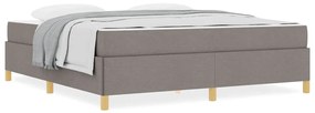 Cama Box Outros Taupe e Branco 180 x 200 cm tecido