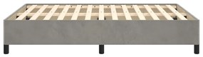 Estrutura de cama sem colchão 140x190 cm veludo cinzento-claro