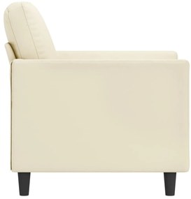 Poltrona 60 cm couro artificial creme