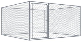 Canil de exterior em aço galvanizado 2x2x1 m