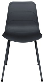 Conjunto de 2 cadeiras de jantar pretas LOOMIS Beliani