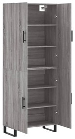 Armário alto 69,5x34x180 cm derivados de madeira sonoma cinza