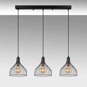Candeeiro de Teto Cafu – Preto Antigo – 94 x 25 x 121 cm