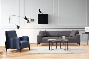 Sofá de 3 Lugares Petra – Antracite – 215x87x86 cm