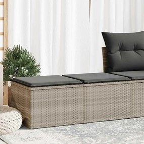 vidaXL 2 pcs conjunto sofás de jardim c/ almofadões acácia e vime PE