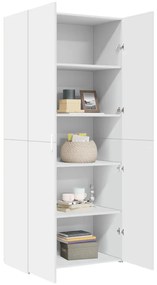 Armário alto 80x42,5x185 cm deriv. de madeira branco
