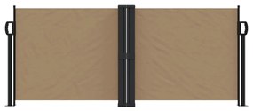 Toldo lateral retrátil 100x1000 cm cinzento-acastanhado