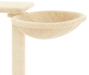 Árvore para gatos c/ postes arranhadores 82 cm cor creme