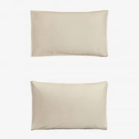 Conjunto De 2 Fronhas De Linho 160g/m² Sorana Beige Semoline & 50 X 75 Cm - Sklum