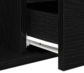 Mesa de Centro vidaXL Preto Carvalho 90x49x45 cm Madeira de Engenharia