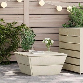 vidaXL Mesa de jardim 60x60x30 cm madeira de abeto impregnada