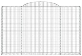 Cestos gabião arqueados 2pcs 300x30x180/200cm ferro galvanizado