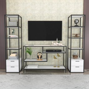 Unidade TV Robbins – Preto e Branco – 198 cm x 39 cm x 160 cm