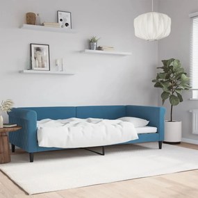 354243 vidaXL Sofá-cama 90x200 cm veludo azul