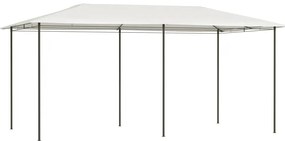 Gazebo 2,98x5,3x2,59 m 160 g/m² cor creme
