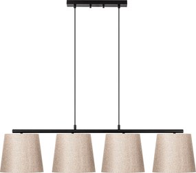 Candeeiro de Teto Varlik – Preto e Bege – 148 x 25 cm