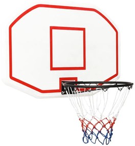 93662 vidaXL Tabela de basquetebol 109x71x3 cm polietileno branco