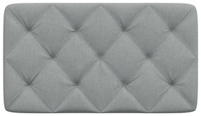 Almofadão de cabeceira 80 cm tecido cinzento-claro