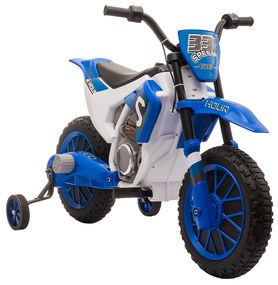 HOMCOM Mota Elétrica para Crianças acima de 3 Anos 12V Mota de Brinquedo Infantil com 2 Rodas de Equilíbrio Arranque Suave Azul | Aosom Portugal