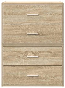 Armários c/ 2 gavetas 2 pcs 60x31x40cm derivados madeira