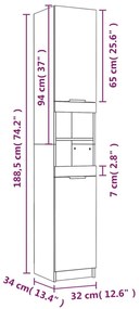 5pcs conj. armários de casa de banho madeira processada branco