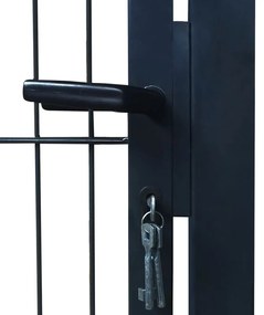 Portão de cerca 106x248 cm aço antracite