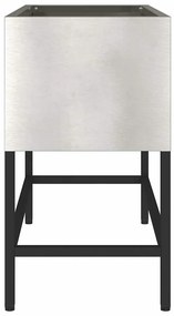 Horta Elevada vidaXL 60x26x45 cm Aço Inoxidável