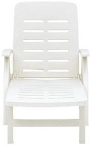 Espreguiçadeira dobrável plástico branco