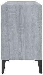 Móvel de TV com pernas de metal 69,5x30x50 cm cinzento sonoma