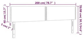 Cabeceira de cama 2 pcs tecido 100x5x78/88 cm cinzento-claro