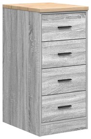 Armários de garagem 2 pcs derivados de madeira cinzento sonoma