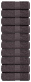 vidaXL Toalhas de bidé FROGN 10 pcs 30x50 cm 360 g/m² antracite