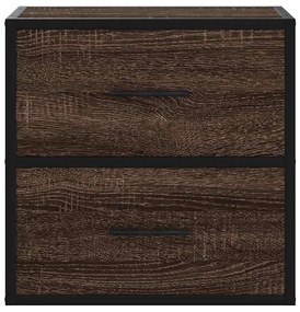 Mesa de cabeceira de parede 40x31x39,5 cm carvalho castanho