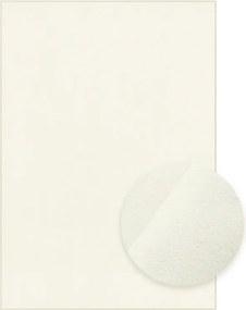 Tapete para sala de estar antiderrapante 160 x 230 cm Branco creme
