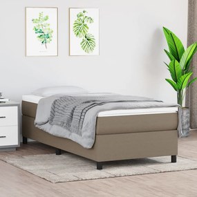 Estrutura de cama sem colchão 80x200 cm tecido cinzento