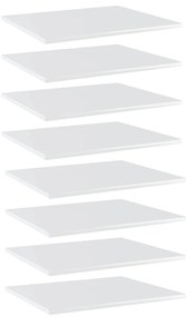 vidaXL Prateleiras para estante 8 pcs 60x50x1,5cm contraplacado branco