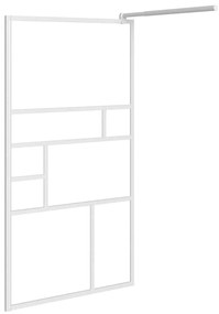 Divisória de chuveiro 115x195 cm vidro ESG branco