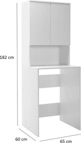 Armário para Máquina de Lavar Roupa "Váli" - Design Moderno - Branco -