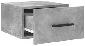 Mesas de cabeceira parede 2 pcs 35x35x20 cm cinza cimento