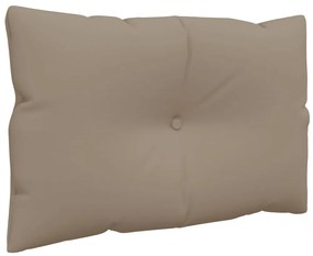 Almofadões de paletes 2 pcs tecido cinza-acastanhado
