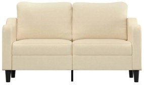 Sofá de 2 lugares tecido 140 cm cor creme