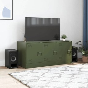 Móvel de TV 99x39x44 aço verde azeitona