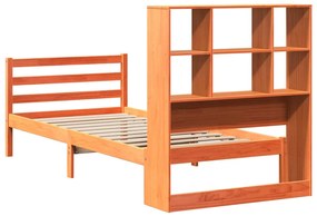 Cama com estante sem colchão 75x190 cm madeira maciça