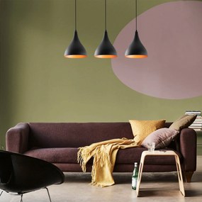 Candeeiro de Teto Berceste – Preto – 72 cm de Diâmetro, 118 cm de Altu