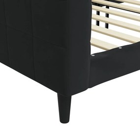 Sofá-cama 90x190 cm veludo preto