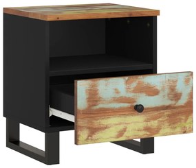 Mesa de cabeceira madeira recuperada maciça/madeira processada