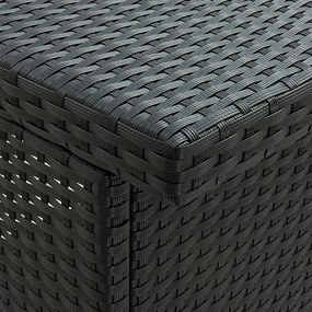3 pcs conjunto de bar vime PE preto