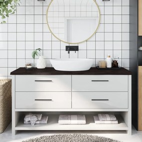 vidaXL Bancada p/ WC 160x60x(2-4)cm madeira tratada maciça castanho