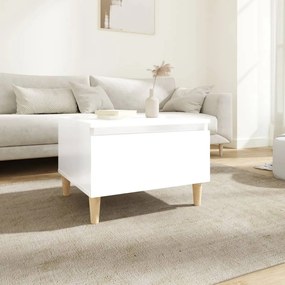 819504 vidaXL Mesa de apoio 50x46x35 cm derivados de madeira branco brilhante