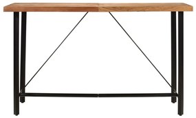 Mesa de bar 180x70x107 cm madeira de acácia maciça e ferro